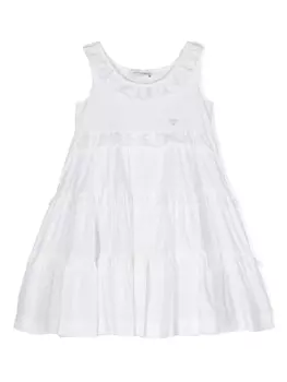 Monnalisa платье с оборками, белый