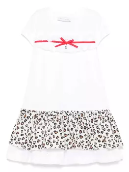 Monnalisa платье с оборками, белый