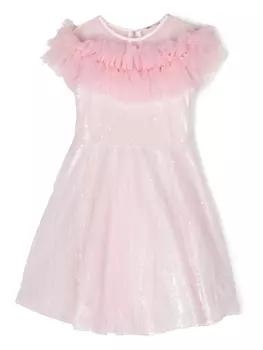 Monnalisa платье с оборками, розовый