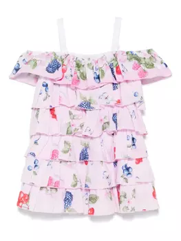 Monnalisa платье с оборками, розовый