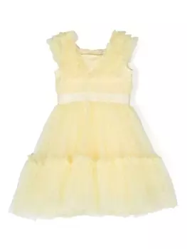Monnalisa платье с оборками, желтый