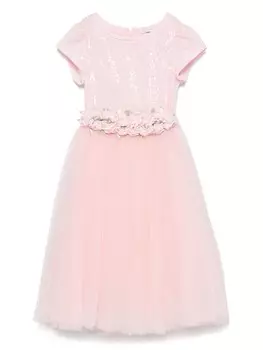 Monnalisa платье с пайетками, розовый