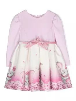 Monnalisa платье с поясом, белый