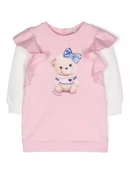 Monnalisa платье с принтом, розовый