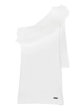 Monnalisa платье с тюлем, нейтральный цвет