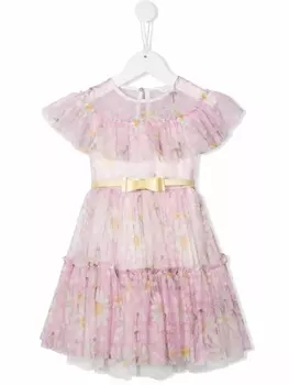 Monnalisa платье с тюлем, розовый