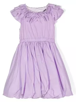 Monnalisa платье со складками, фиолетовый