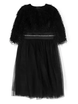 Monnalisa платье со стразами, черный