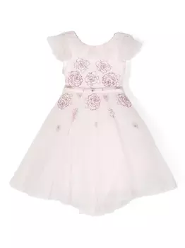 Monnalisa платье со стразами, розовый