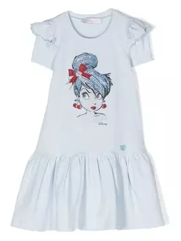 Monnalisa платье Tinkerbell с заниженной талией, синий