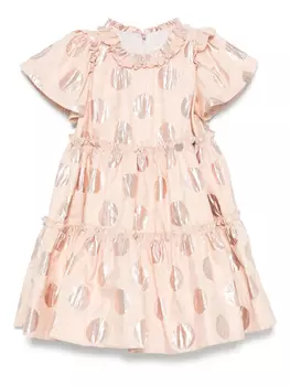 Monnalisa платье в горох, розовый