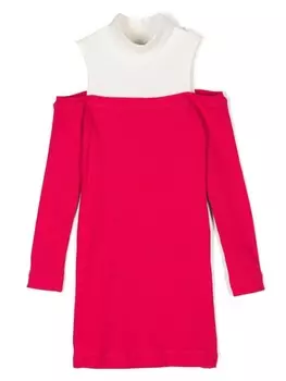 Monnalisa платье в стиле колор-блок, розовый