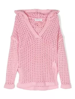 Monnalisa пляжная накидка рыхлой вязки, розовый