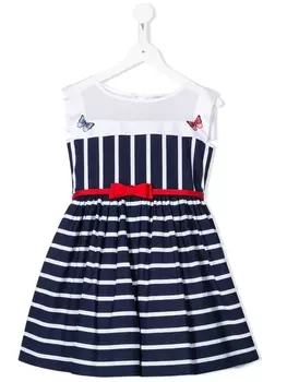 Monnalisa полосатое платье без рукавов, синий