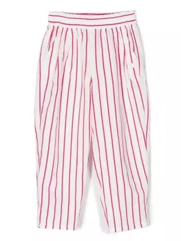 Monnalisa полосатые брюки прямого кроя, белый