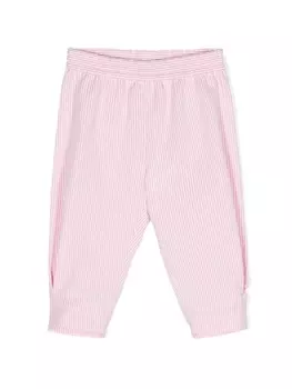 Monnalisa полосатые брюки с эластичным поясом, белый