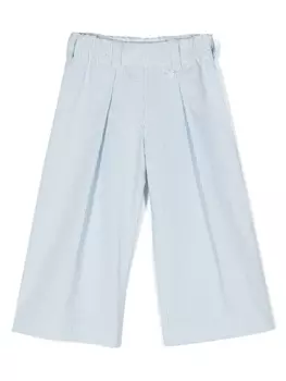 Monnalisa полосатые брюки с логотипом, синий