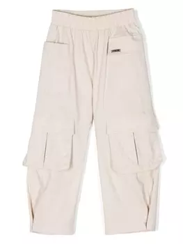 Monnalisa прямые брюки карго, нейтральный цвет