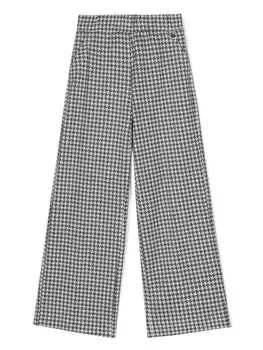 Monnalisa прямые брюки с геометричным узором, серый