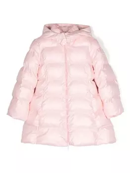 Monnalisa пуховик с капюшоном, розовый