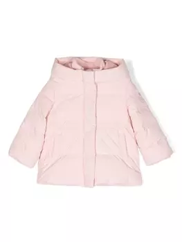 Monnalisa пуховик с капюшоном, розовый