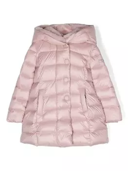 Monnalisa пуховик с капюшоном, розовый