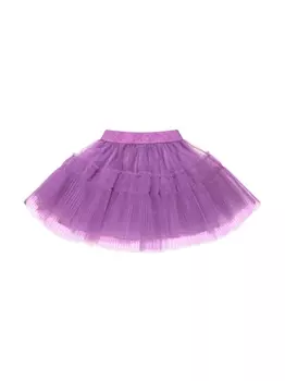 Monnalisa пышная юбка из тюля с логотипом, фиолетовый