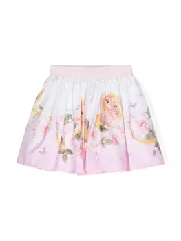 Monnalisa пышная юбка с принтом, розовый