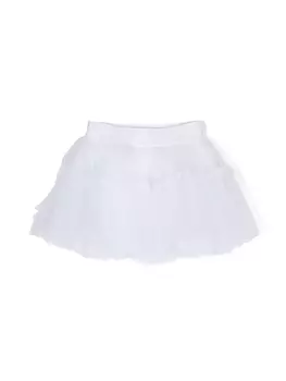 Monnalisa пышная юбка с вышитым логотипом, белый