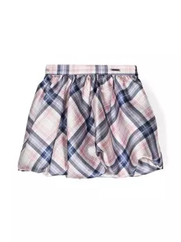 Monnalisa пышная юбка в клетку, розовый