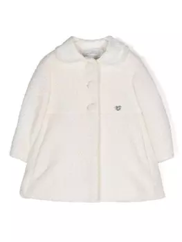 Monnalisa расклешенное пальто, белый