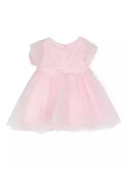 Monnalisa расклешенное платье, розовый