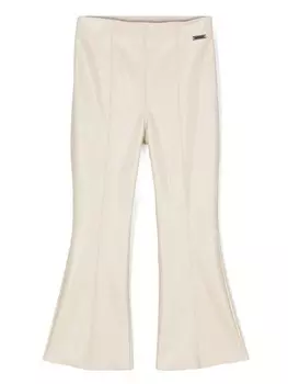 Monnalisa расклешенные брюки с эластичным поясом, нейтральный цвет