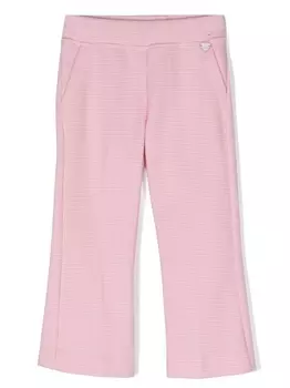 Monnalisa расклешенные брюки в ломаную клетку, розовый