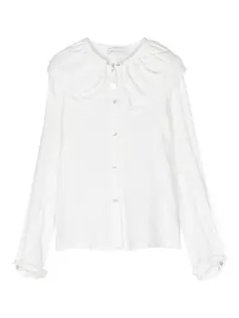 Monnalisa рубашка с подвеской, белый