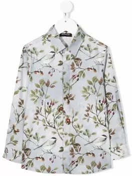 Monnalisa рубашка с принтом, синий