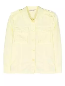 Monnalisa рубашка с вышивкой, желтый