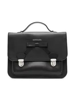 Monnalisa рюкзак с тисненым логотипом, черный