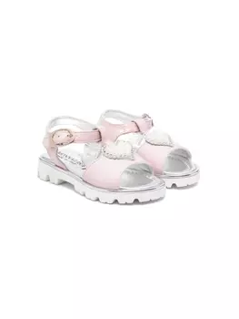 Monnalisa сандалии с аппликацией, розовый