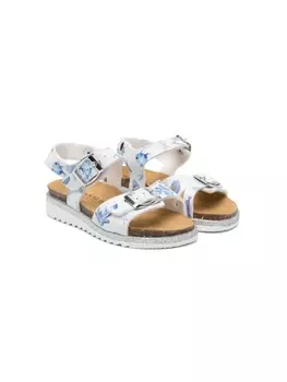 Monnalisa сандалии с принтом, белый