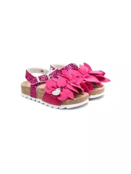 Monnalisa сандалии с узлом, розовый