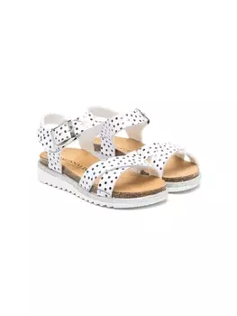 Monnalisa сандалии в горох, белый