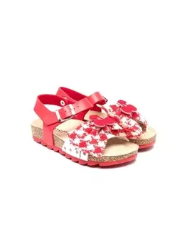 Monnalisa сандалии в ломаную клетку, красный