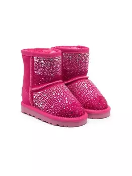 Monnalisa сапоги с кристаллами, розовый