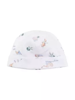 Monnalisa шапка бини с принтом, белый