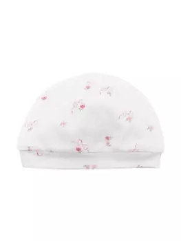Monnalisa шапка бини с принтом, белый