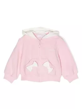 Monnalisa шапка бини с вышитым логотипом, розовый