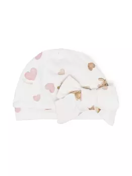 Monnalisa шапка бини Teddy Bear, белый