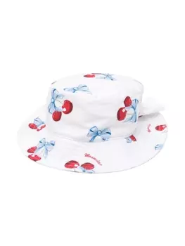 Monnalisa шапка с графичным принтом, белый