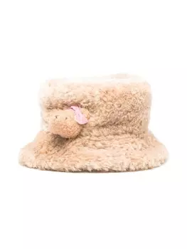 Monnalisa шляпа с принтом, нейтральный цвет